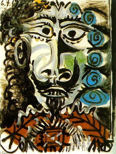 Пабло Пикассо "Голова мужчины 5." (1969 год)