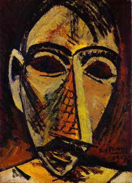 Пабло Пикассо "Голова мужчины." (1907 год)