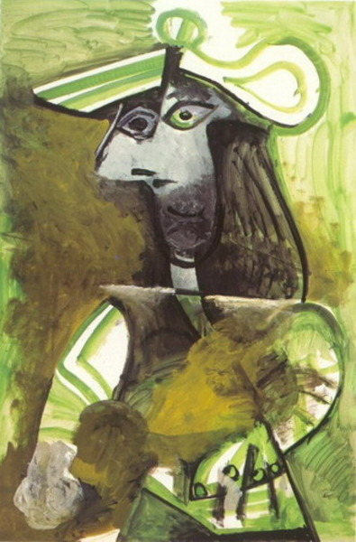 Пабло Пикассо "Женщина в шляпе 2." (1971 год)