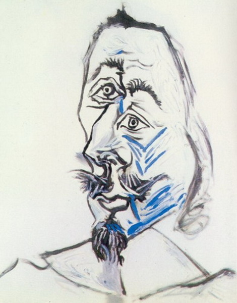 Пабло Пикассо "Голова мужчины 8." (1969 год)