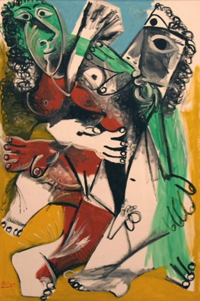 Пабло Пикассо "Обнаженные мужчина и женщина." (1969 год)