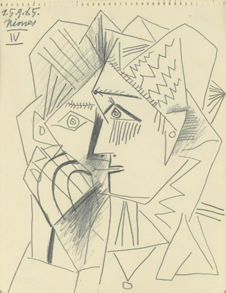 Пабло Пикассо "Голова женщины." (1965 год)