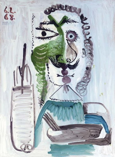 Пабло Пикассо "Художник." (1968 год)
