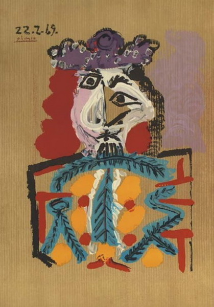 Пабло Пикассо "Бюст мужчины 9." (1969 год)