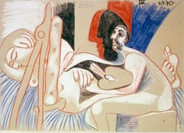 Пабло Пикассо "Художник и его модель 7." (1970 год)