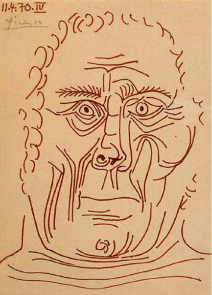 Пабло Пикассо "Голова мужчины 2." (1970 год)
