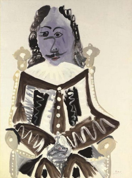 Пабло Пикассо "Сидящий мушкетер." (1967 год)