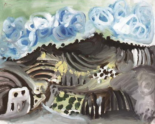 Пабло Пикассо "Пейзаж. Вид из мастерской художника." (1967 год)