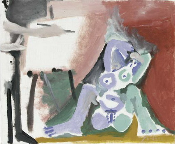 Пабло Пикассо "Художник и модель 1." (1965 год)