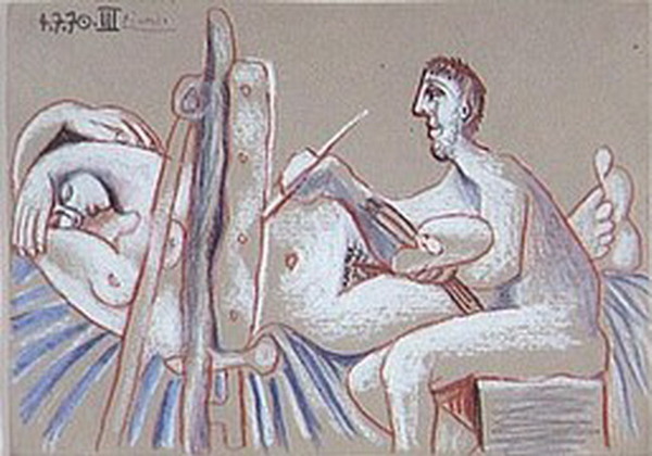 Пабло Пикассо "Художник и его модель 1." (1970 год)